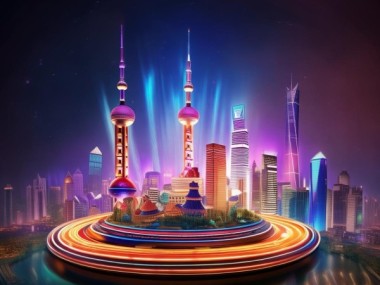 浦东特色广告设计规划图，上海城市绽放的视觉之光